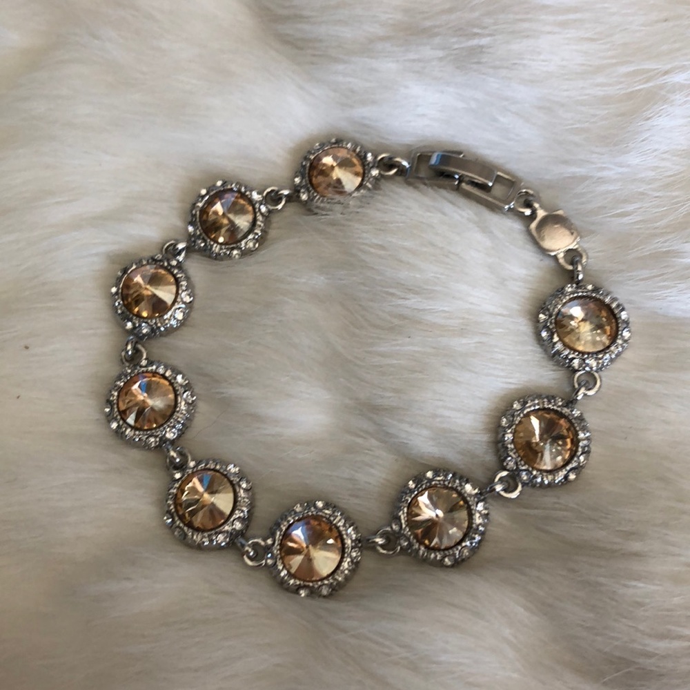 champagne crystal bracelet